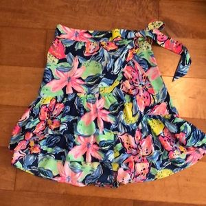 Vibrant Lilly Pulitzer wrap skirt..